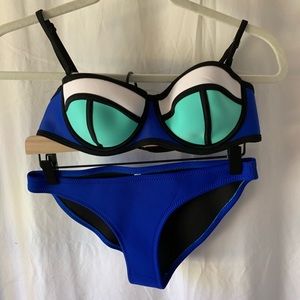 blue bikini set